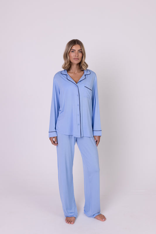 Powder Blue Modal Pyjama Set