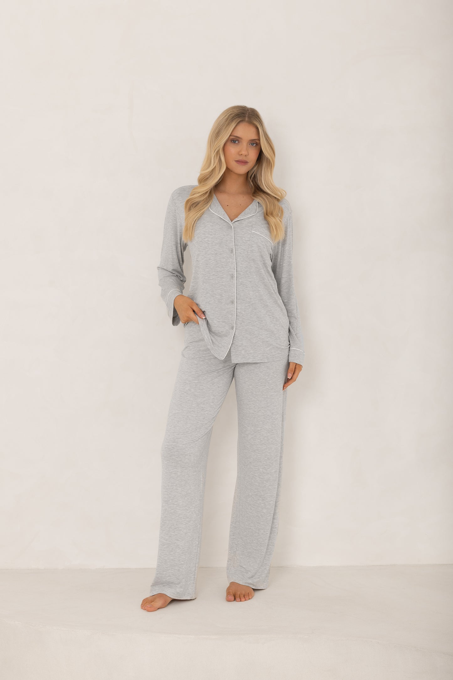 Grey Marl Modal Pyjama Set