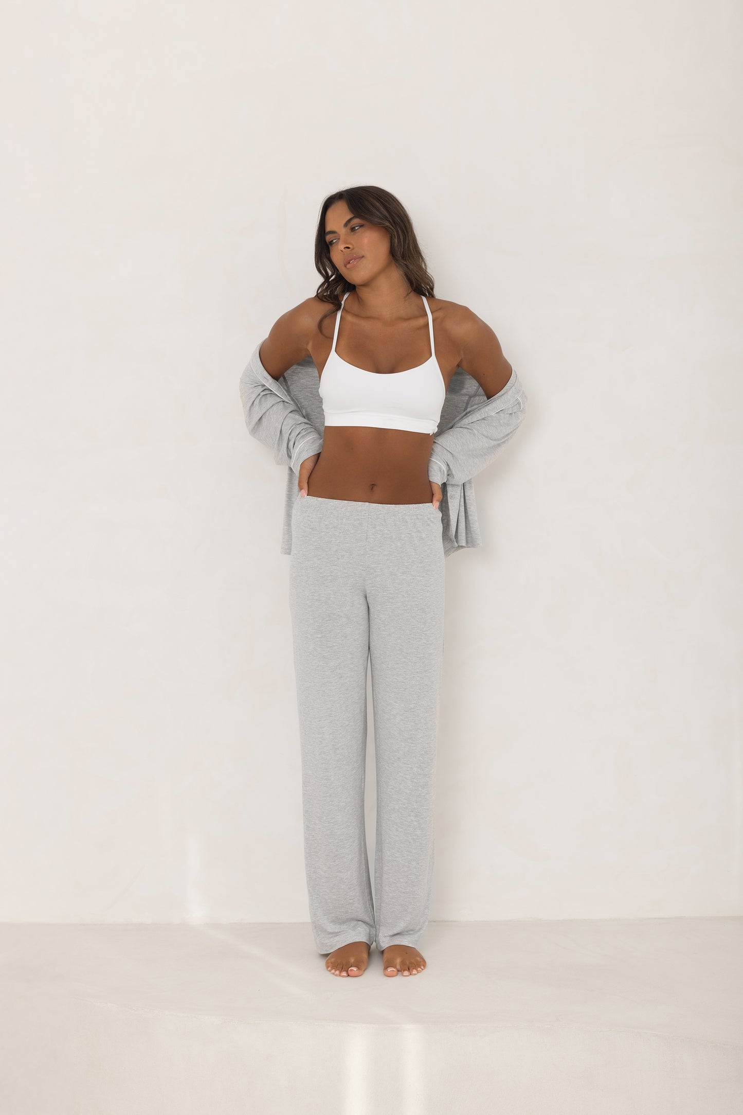 Grey Marl Modal Pyjama Set