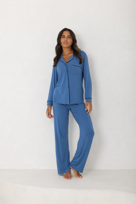 French Blue Modal Pyjama Set