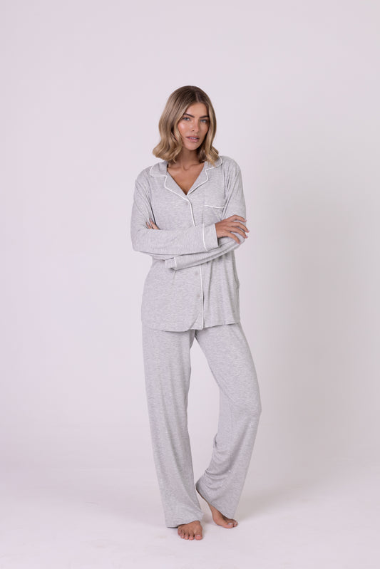Grey Marl Modal Pyjama Set