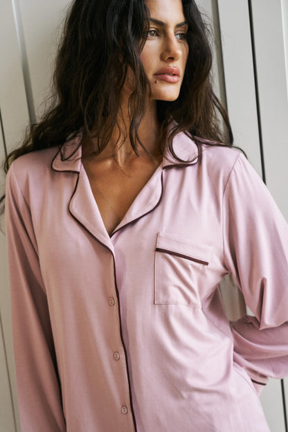 Dusky Pink Modal Pyjama Set