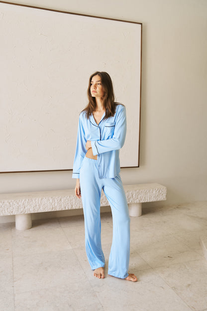 Powder Blue Modal Pyjama Set