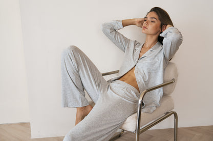 Grey Marl Modal Pyjama Set