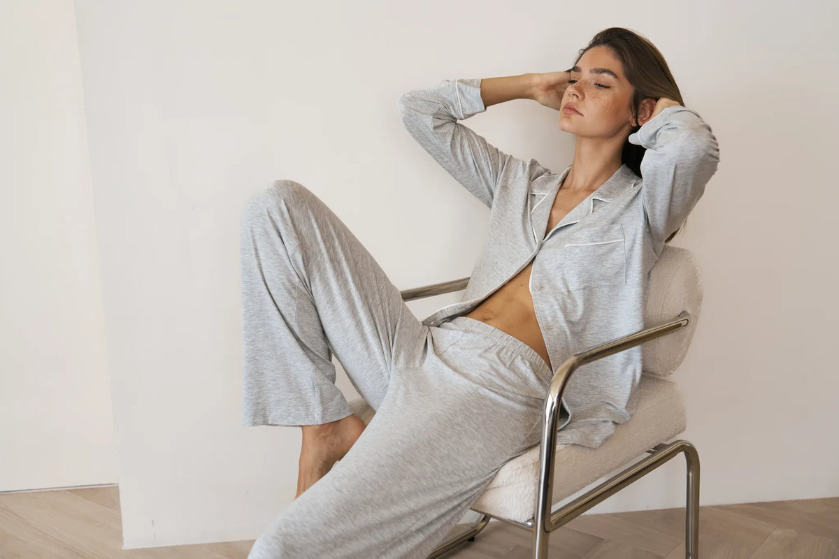 Grey Marl Modal Pyjama Set