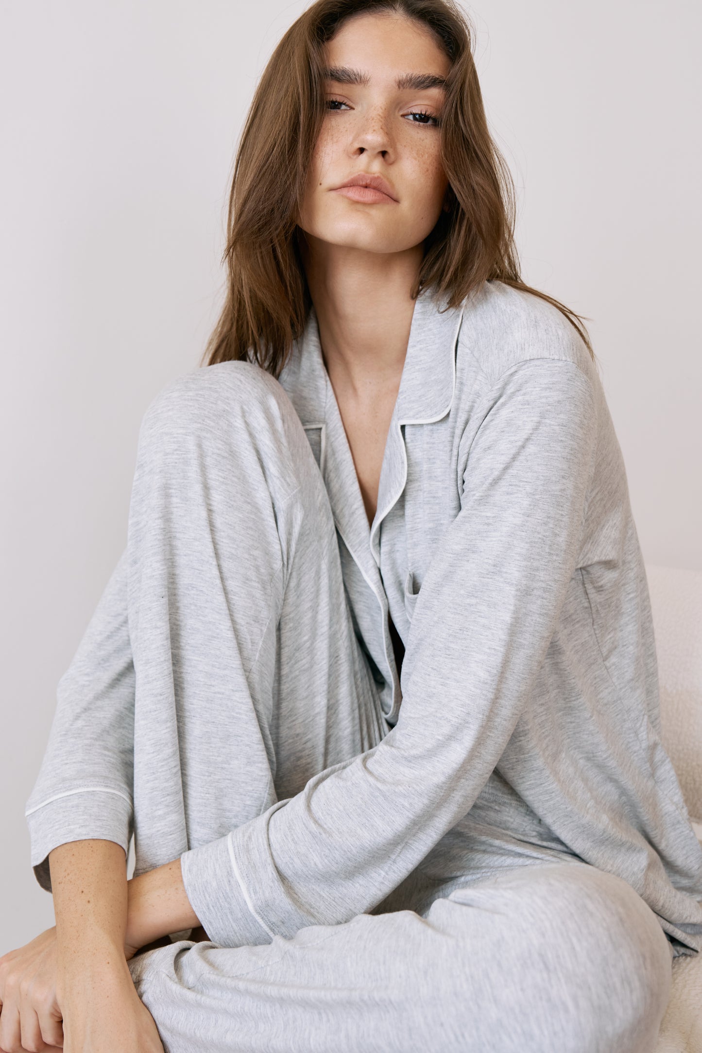 Grey Marl Modal Pyjama Set
