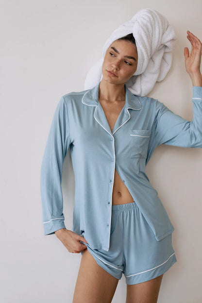 Sky Blue Modal Short Pyjama Set